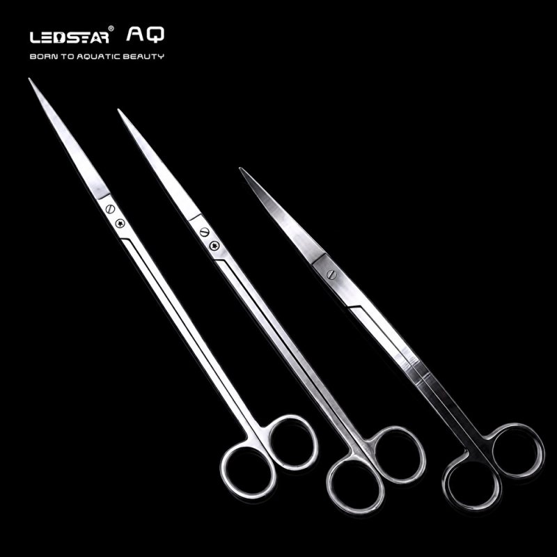 画像1: LEDSTAR TONY 水草専用トリミングハサミ ストレート/カーブ/ウェーブ (1)