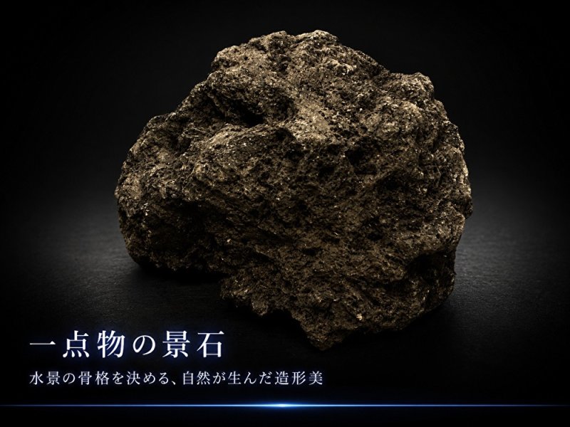 画像1: 黒溶岩石｜丸すぎない座りの良い形状が使いやすい黒系レイアウトストーン (1)